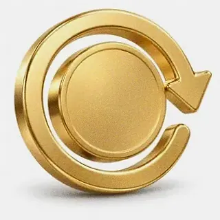 Gold circular arrow — Eq9